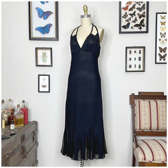 St. John. Evening Embellished Floral Knit Evening Dress Womens Size 6 NWT NEW